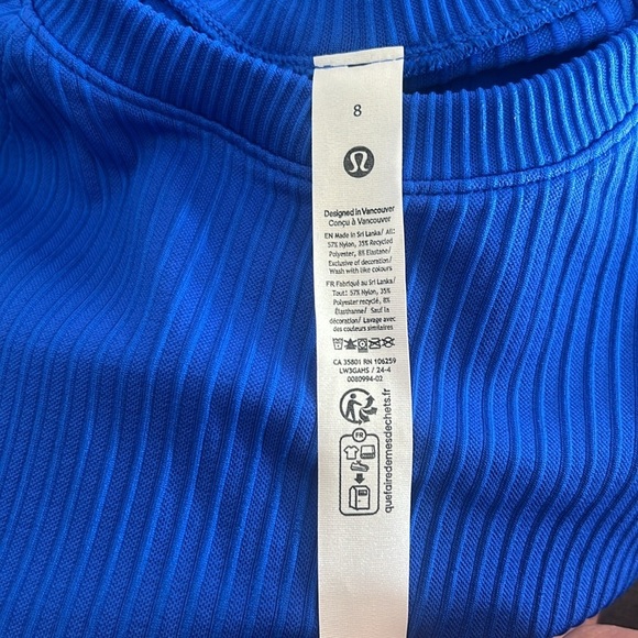 NWT Lululemon Rest Less  Blue Pullover SZ 8 - Picture 9 of 14